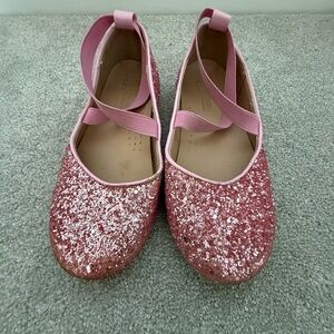 Pink Glitter Kids Ballet Flats size 4.5 girls